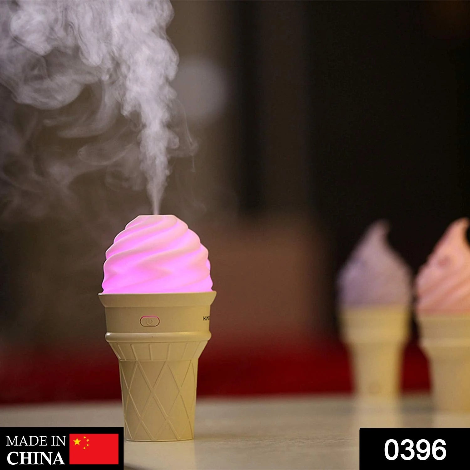 Ice Cream LED Humidifier – Portable Air Moisturizer & Fragrance Diffuser