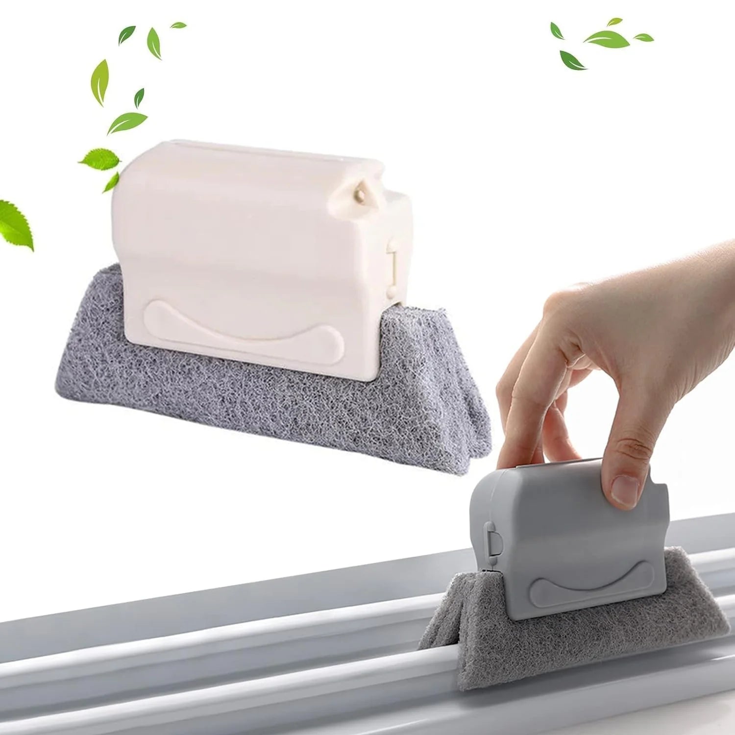 Window Groove Cleaning Brush – Slim Crevice Cleaner | Velvet Wipe