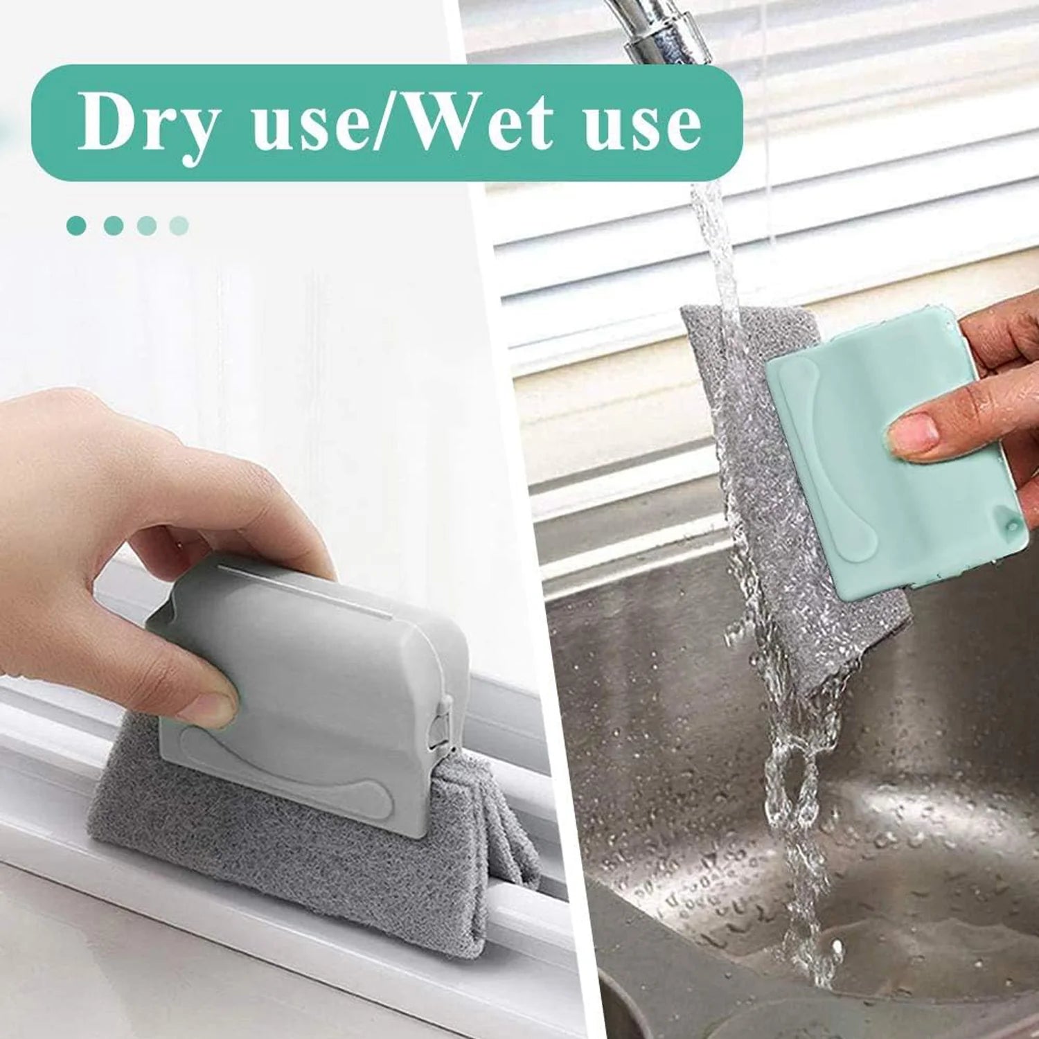Window Groove Cleaning Brush – Slim Crevice Cleaner | Velvet Wipe