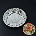 Pooja Thali Set – 8-Inch Plastic Silver Color for Festivals | Styleva