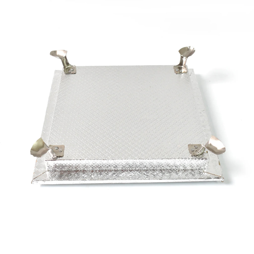 Pooja Chowki – Silver Square Bajot for Home Temple | Styleva