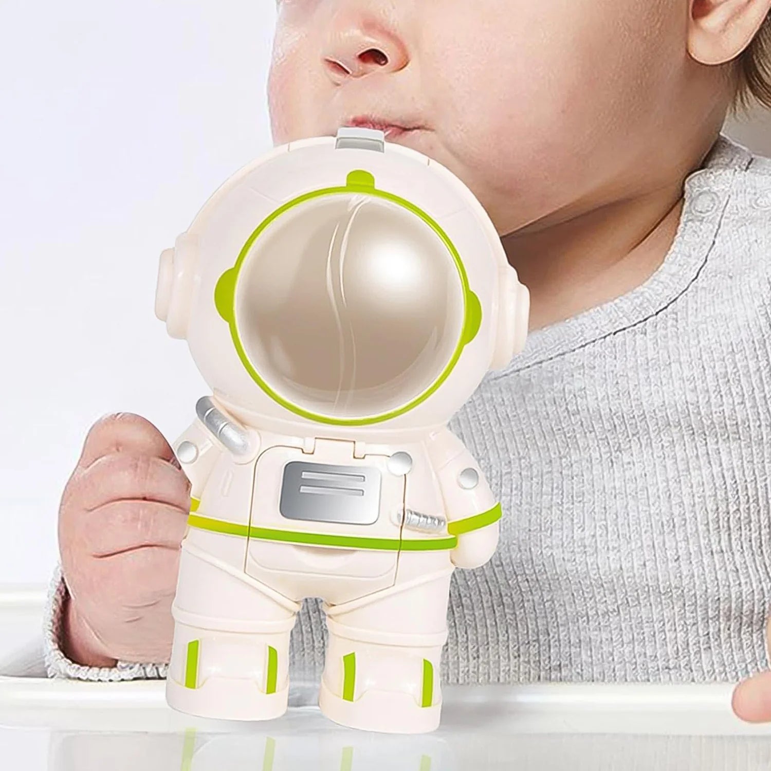 Kids Astronaut Water Bottle – Fun Sipper with Straw & Strap | MixologyPro