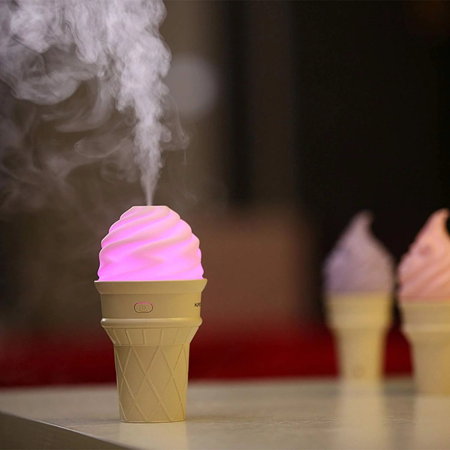 Ice Cream LED Humidifier – Portable Air Moisturizer & Fragrance Diffuser