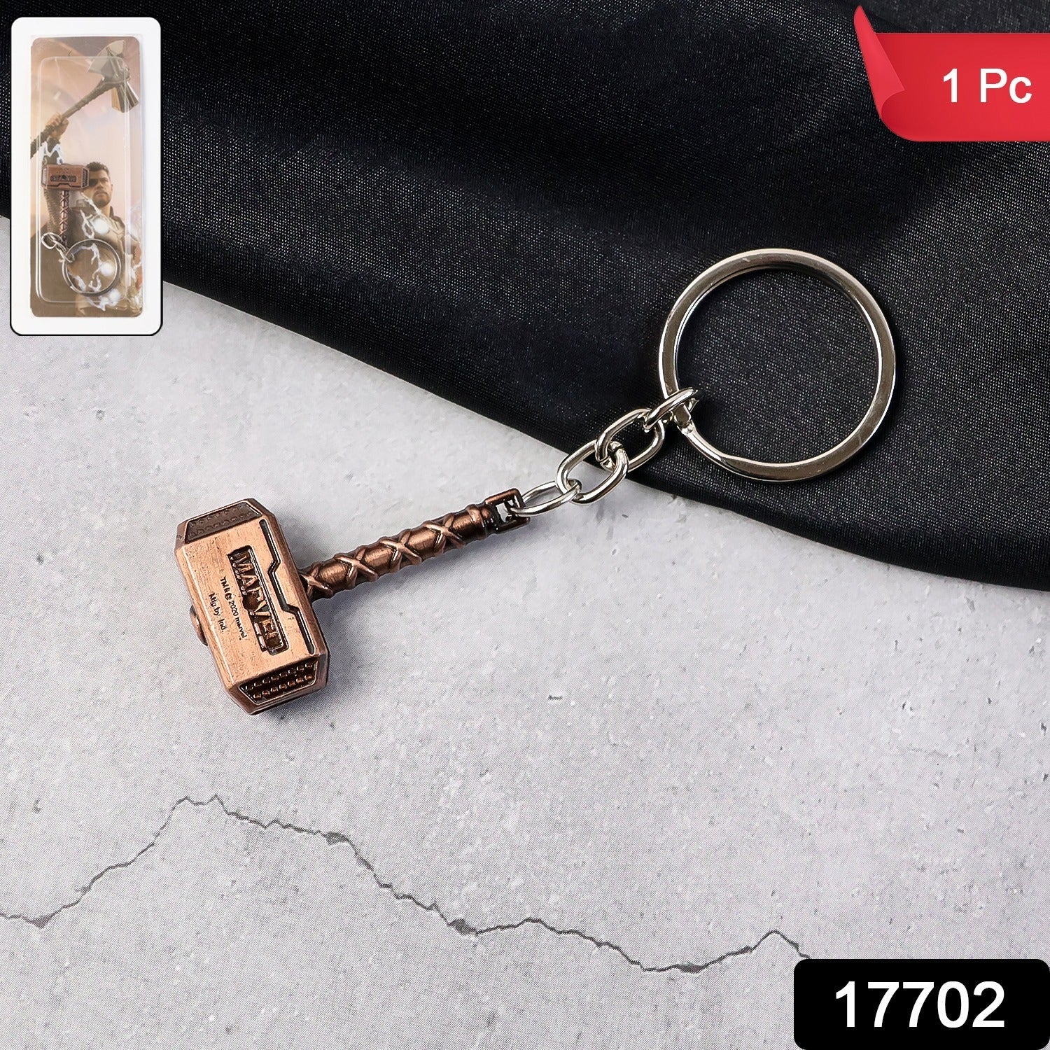 Metal Hammer Keychain – Durable Zinc Alloy Mini Keyring