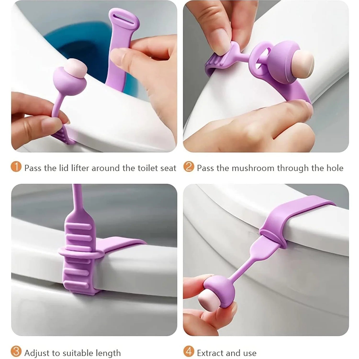 Toilet Seat Lifter – Hygienic Silicone Grip for Bathroom | Bathora