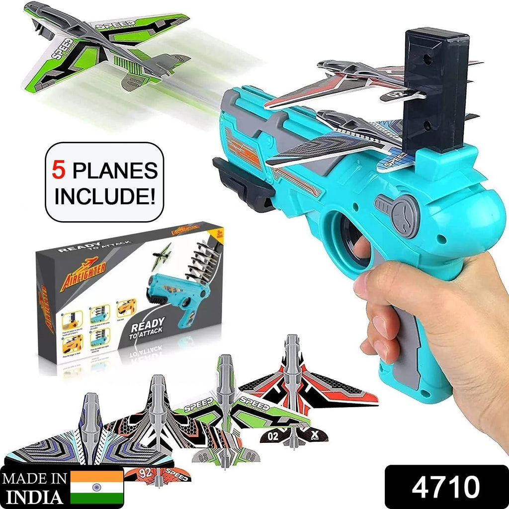 Airplane Launcher Toy – 5 Foam Planes & Gun | Play & Move by Play & Move