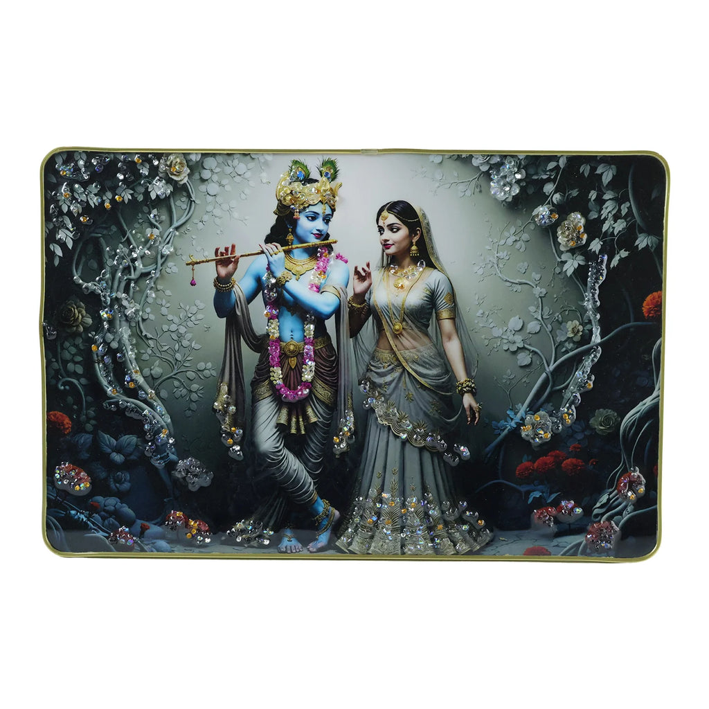 Radha Krishna Wall Frame – Elegant Spiritual Home Decor