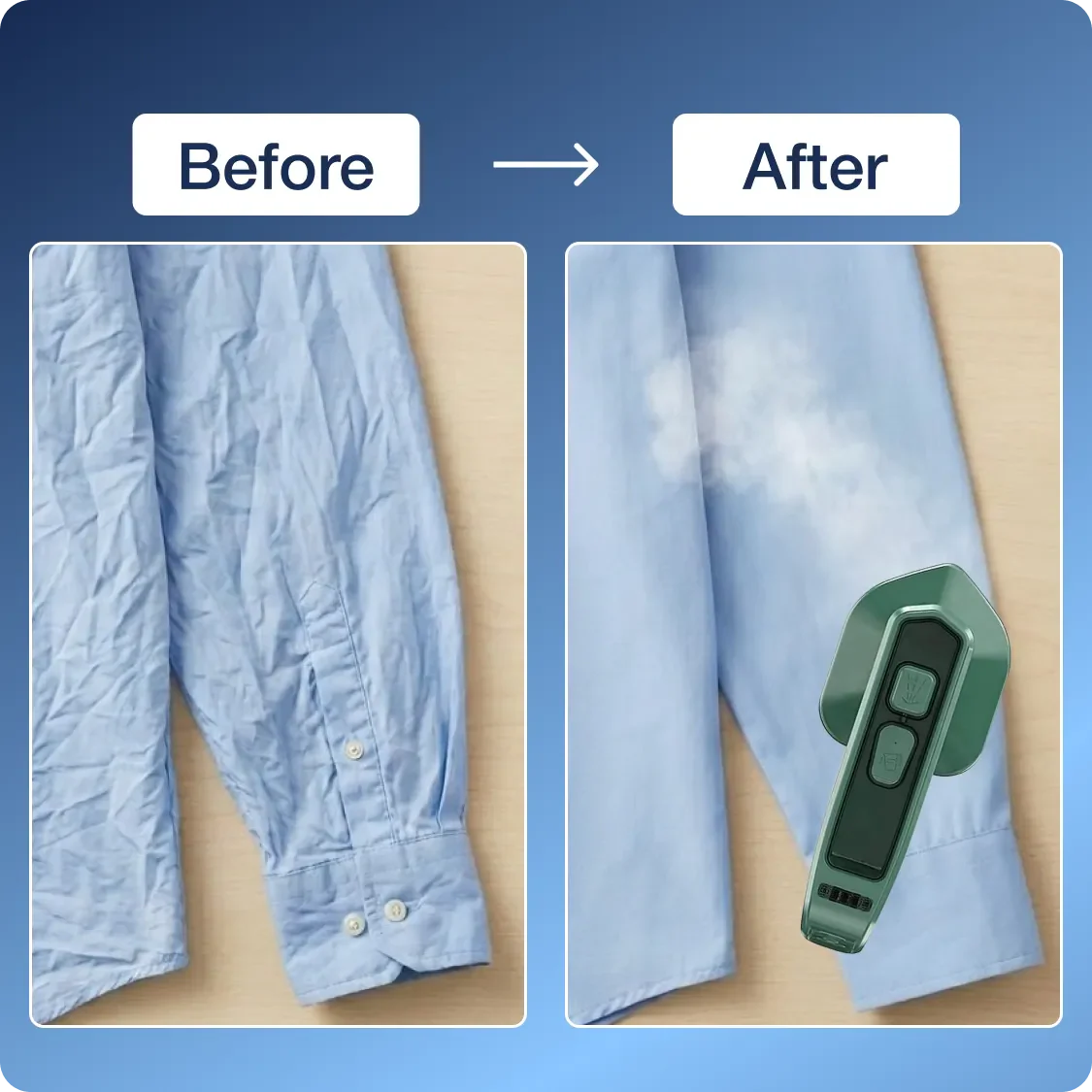 Portable Steam Iron – 2-in-1 Travel Garment Steamer | Happy Bathers