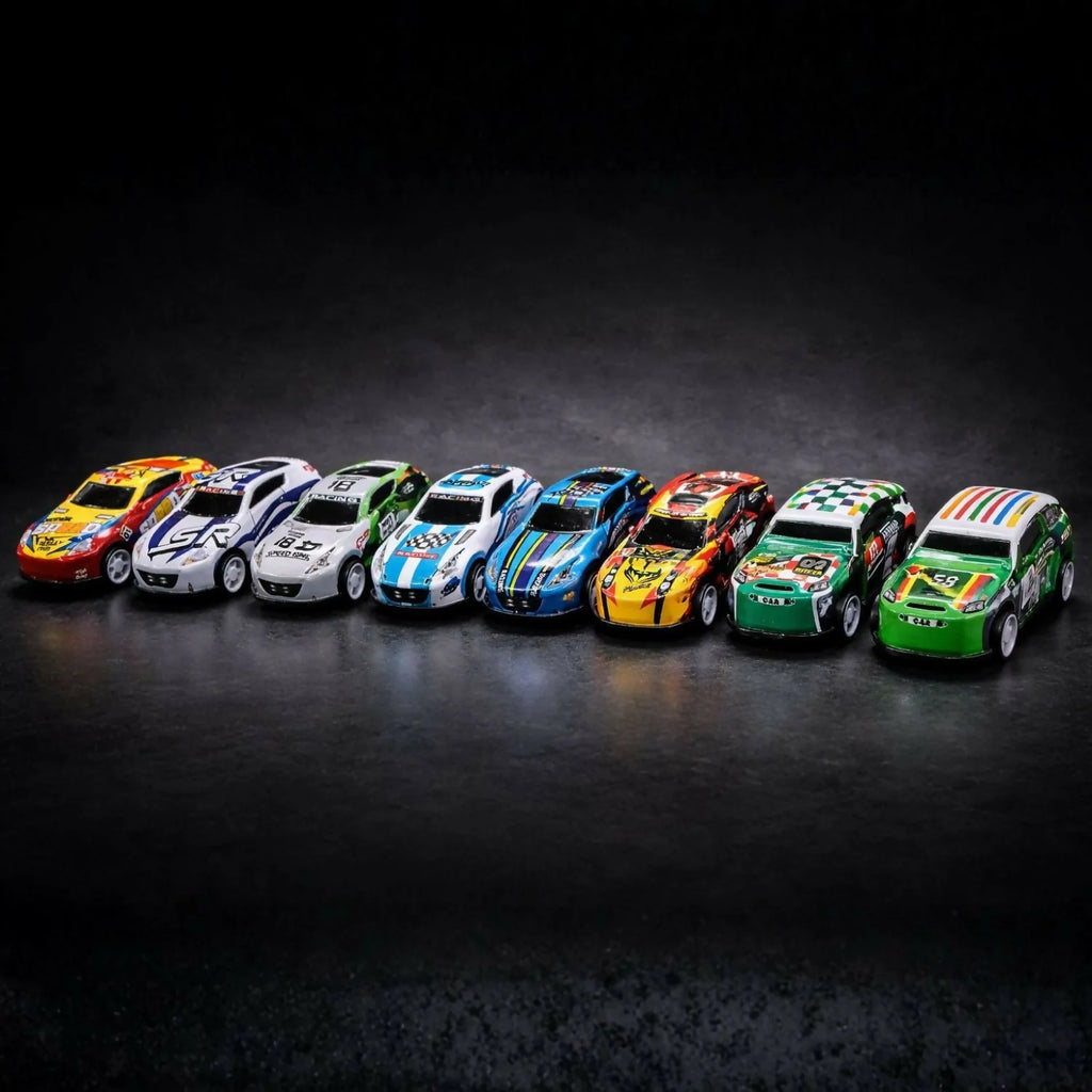 Metal Racing Cars Set – Durable Pull-Back Racing Playthings