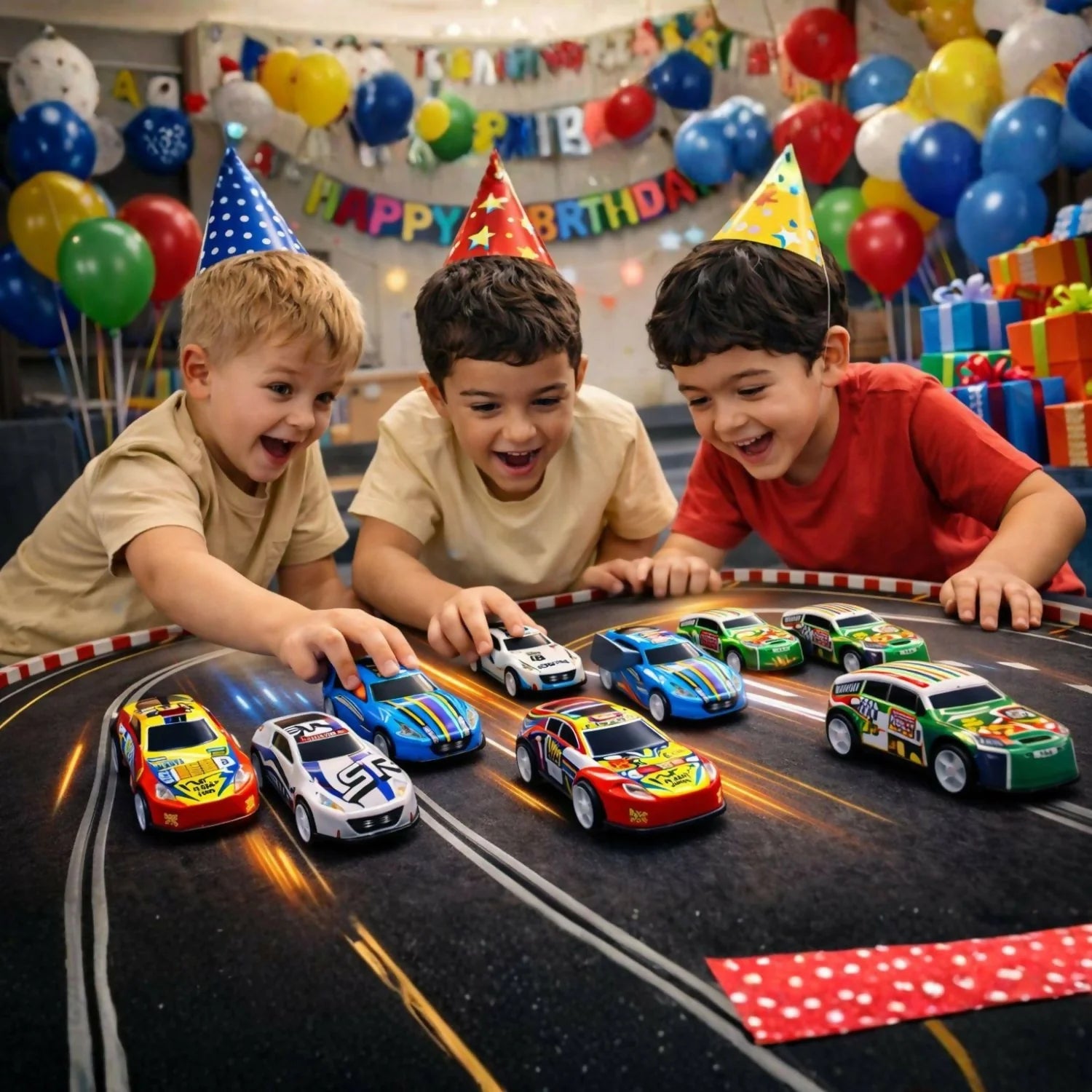 Metal Racing Cars Set – Durable Pull-Back Racing Playthings