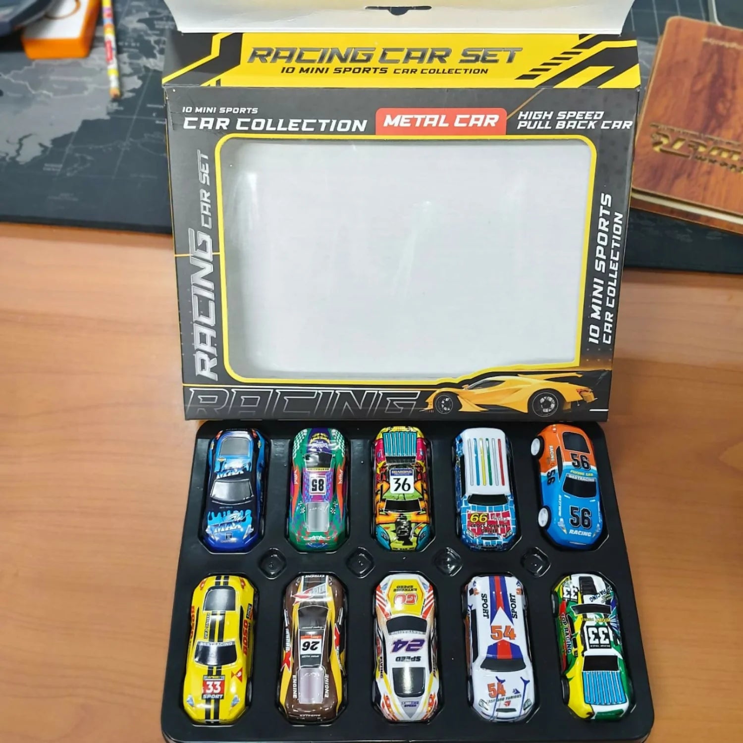 Metal Racing Cars Set – Durable Pull-Back Racing Playthings