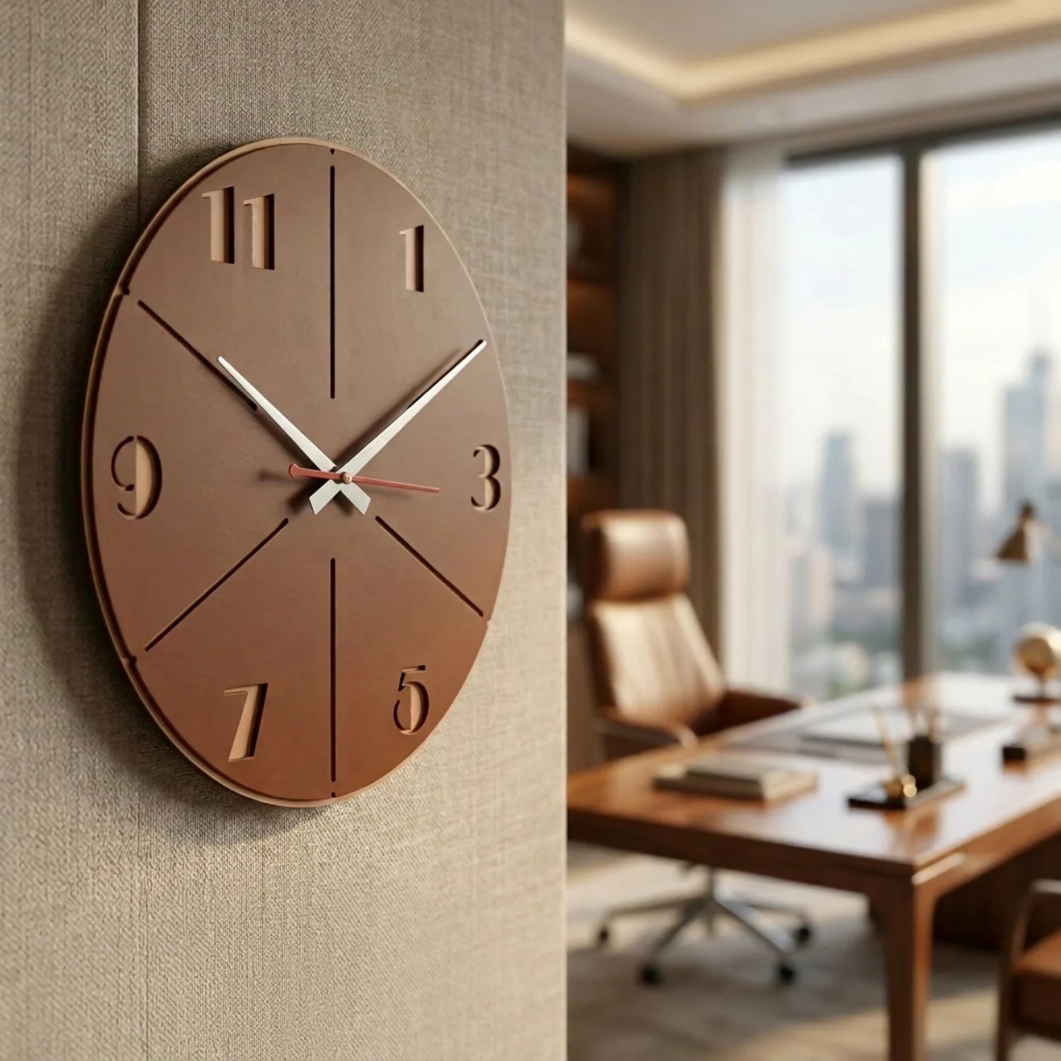 Modern Minimalist Round Wall Clock – Elegant & Quiet Design